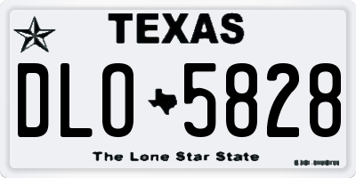TX license plate DLO5828