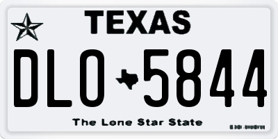 TX license plate DLO5844