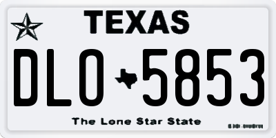TX license plate DLO5853