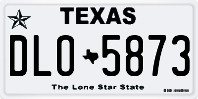 TX license plate DLO5873