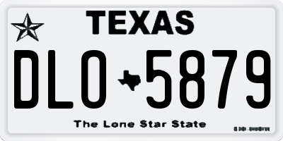 TX license plate DLO5879