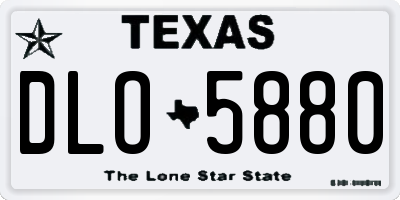 TX license plate DLO5880