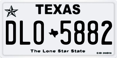 TX license plate DLO5882