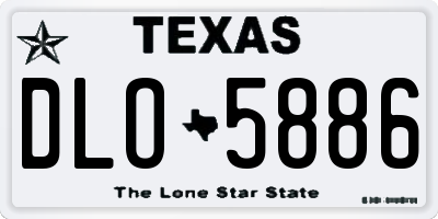 TX license plate DLO5886