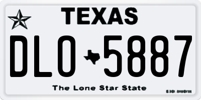 TX license plate DLO5887