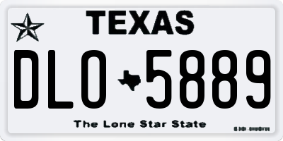 TX license plate DLO5889