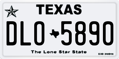 TX license plate DLO5890