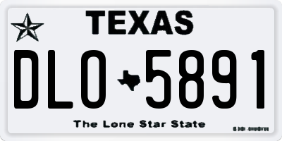 TX license plate DLO5891
