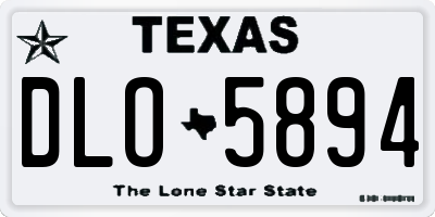 TX license plate DLO5894