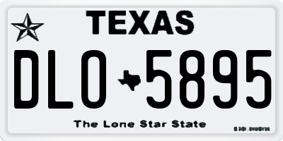 TX license plate DLO5895