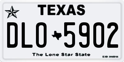TX license plate DLO5902