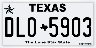 TX license plate DLO5903