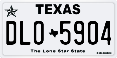 TX license plate DLO5904