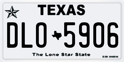 TX license plate DLO5906