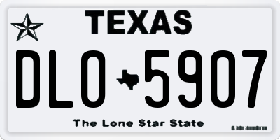 TX license plate DLO5907