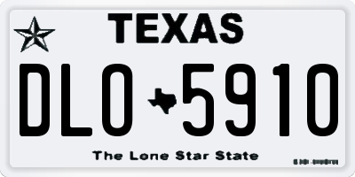TX license plate DLO5910