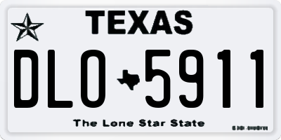 TX license plate DLO5911
