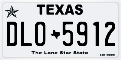TX license plate DLO5912