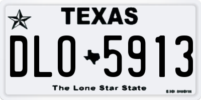 TX license plate DLO5913