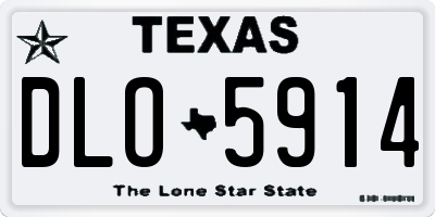 TX license plate DLO5914