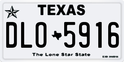 TX license plate DLO5916