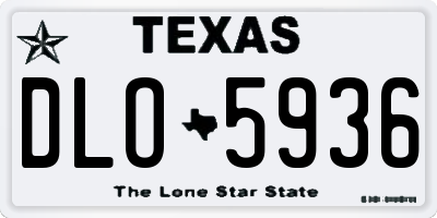 TX license plate DLO5936