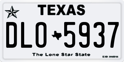 TX license plate DLO5937