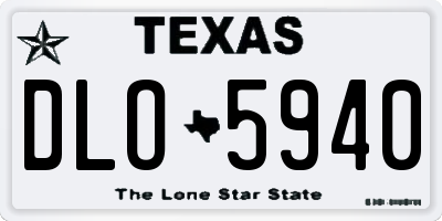 TX license plate DLO5940