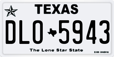 TX license plate DLO5943