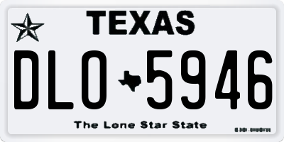 TX license plate DLO5946