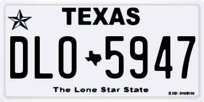 TX license plate DLO5947