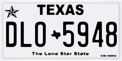 TX license plate DLO5948
