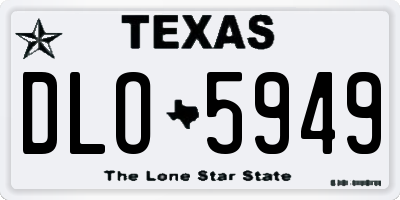 TX license plate DLO5949