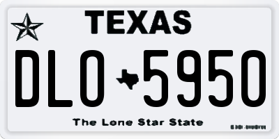 TX license plate DLO5950