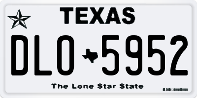 TX license plate DLO5952