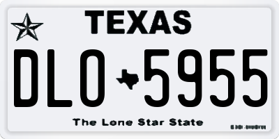 TX license plate DLO5955