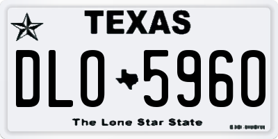 TX license plate DLO5960