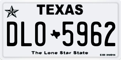 TX license plate DLO5962