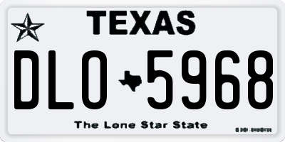 TX license plate DLO5968