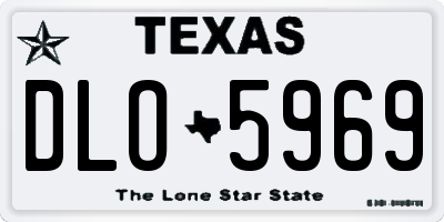 TX license plate DLO5969