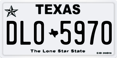 TX license plate DLO5970