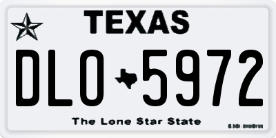 TX license plate DLO5972