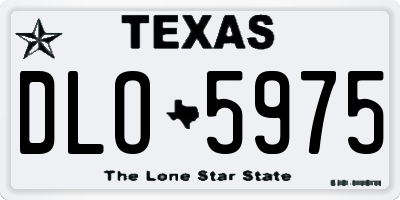 TX license plate DLO5975