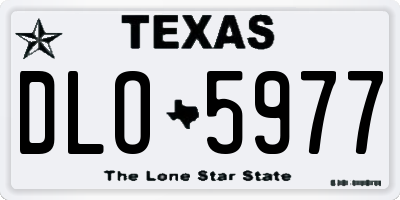 TX license plate DLO5977