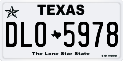 TX license plate DLO5978