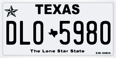 TX license plate DLO5980