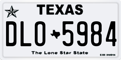 TX license plate DLO5984