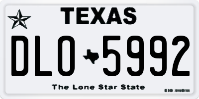 TX license plate DLO5992