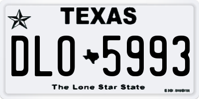 TX license plate DLO5993