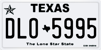 TX license plate DLO5995
